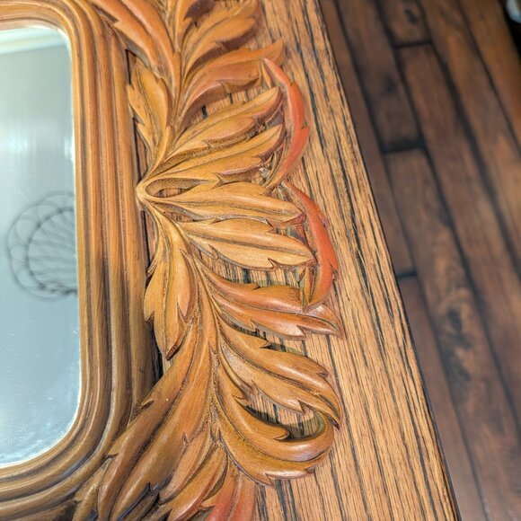 Vintage Homco Burwood Mirror MCM 18.5”x30” Hangs Horizontally Or Vertically - Picture 9 of 10
